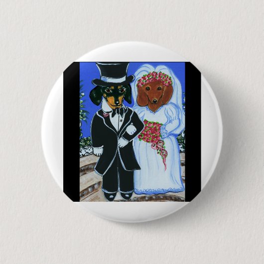 Hochzeits-Doxies Button (Vorderseite)