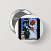Hochzeits-Doxies Button (Vorne & Hinten)