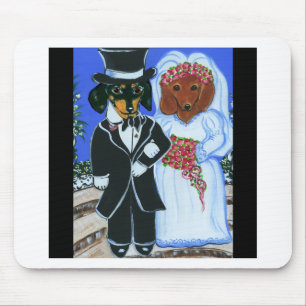 Hochzeits-Doxies Mousepad