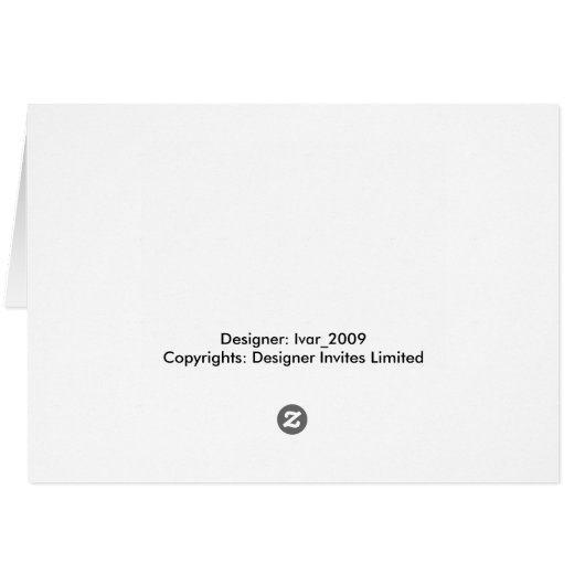 Hochzeits-Einladung (Rückseite Horizontal)