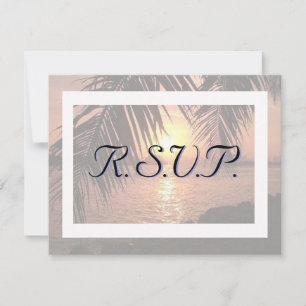 Hochzeits-Einladung am Strand R.S.V.P. RSVP Karte