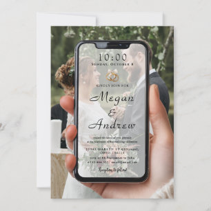 Hochzeits-Einladung auf dem Handy-Sperrbildschirm