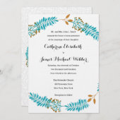 Hochzeits-Einladung bewirtet von den Eltern der Einladung (Vorne/Hinten)