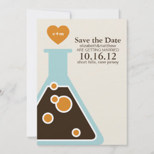 Hochzeits-Einladung Chemie kann man nicht bekämpfe Save The Date