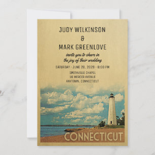 Hochzeits-Einladung Connecticut Vintage Mitte des Einladung