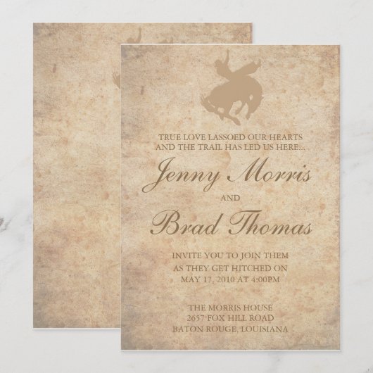 Hochzeits-Einladung Einladung (Vorne/Hinten)