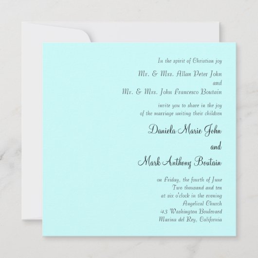 Hochzeits-Einladung Einladung (Vorderseite)