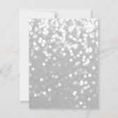 Hochzeits-Einladung - funkelndes Paar-Grau-Silber Einladung (Rückseite)