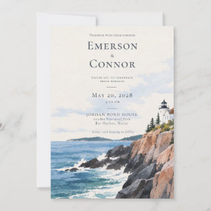 Hochzeits-Einladung für den Acadia National Park Einladung