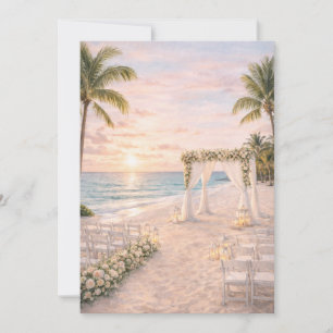 Hochzeits-Einladung für den Strand von Punta Cana  Einladung