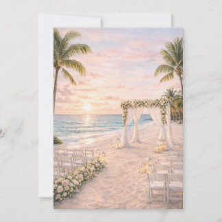 Hochzeits-Einladung für den Strand von Punta Cana  Einladung