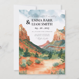 Hochzeits-Einladung für den ZION National Park Einladung