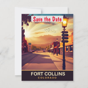 Hochzeits-Einladung für die Altstadt von Fort Coll Save The Date