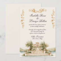 Hochzeits-Einladung für eine Destination-Hochzeit