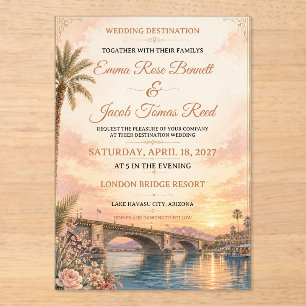 Hochzeits-Einladung für eine Destination-Wedding a Acryleinladungen