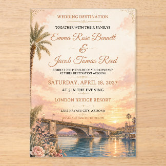 Hochzeits-Einladung für eine Destination-Wedding a Acryleinladungen
