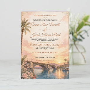 Hochzeits-Einladung für eine Destination-Wedding a Einladung