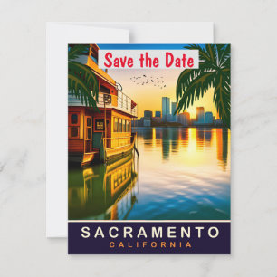 Hochzeits-Einladung für einen Sonnenuntergang auf Save The Date