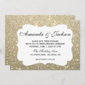 Hochzeits-Einladung - Glit tolle zwei - Gold Einladung (Vorne/Hinten)