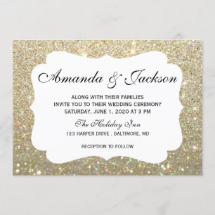 Hochzeits-Einladung - Glit tolle zwei - Gold Einladung