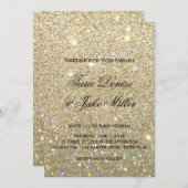 Hochzeits-Einladung - Gold Glit toll u. zwei Einladung (Vorne/Hinten)