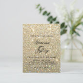 Hochzeits-Einladung - Gold Glit tolle zwei Einladung (Stehend Vorderseite)