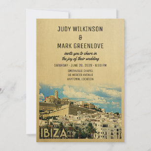 Hochzeits-Einladung Ibiza Vintage Spanien Einladung