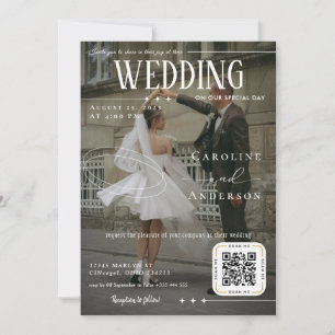 Hochzeits-Einladung im Magazin-Cover-Stil Einladung