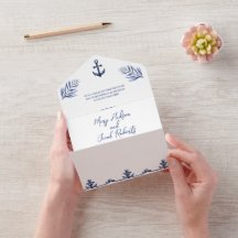 Hochzeits-Einladung im maritimen Stil