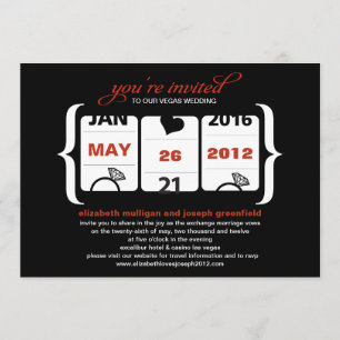 Hochzeits-Einladung im Slot-Machine-Stil Einladung