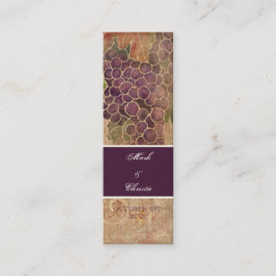 Hochzeits-Einladung im Weingarten Aged Grape Mini Visitenkarte
