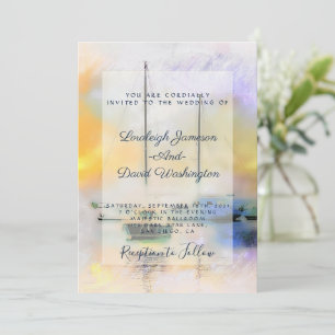 Hochzeits-Einladung mit Booten Einladung