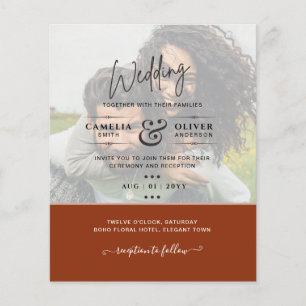HOCHZEITS-EINLADUNG MIT FOTO Budget-Text-Overlay L Flyer