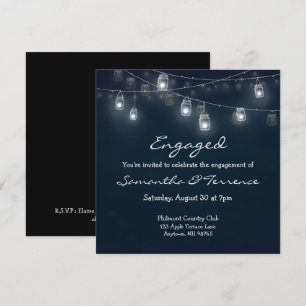 Hochzeits-Einladung mit Glühwürmchen-Lichtern in M Einladung