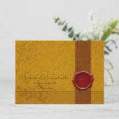 Hochzeits-Einladung mit Siegel Einladung (Stehend Vorderseite)