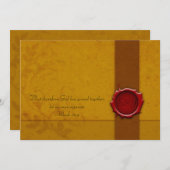 Hochzeits-Einladung mit Siegel Einladung (Vorne/Hinten)