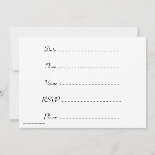 Hochzeits-Einladung mit Weingläsern und Rotwein Einladung (Rückseite)