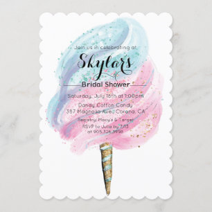 Hochzeits-Einladung mit Zuckerwatte-Motiv Einladung