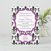 Hochzeits-Einladung | New Orleans | Fuschia 2 Einladung (Stehend Vorderseite)