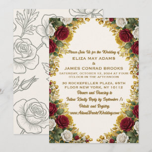 Hochzeits-Einladung New York Rose Save The Date