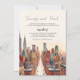 Hochzeits-Einladung NYC-Skyline Einladung