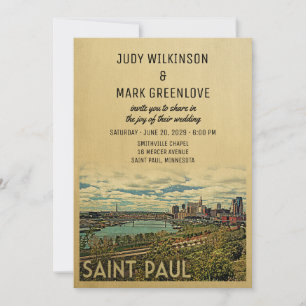 Hochzeits-Einladung Saint Paul Vintage Mitte des J Einladung