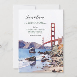 Hochzeits-Einladung Skyline Scenic San Francisco Einladung