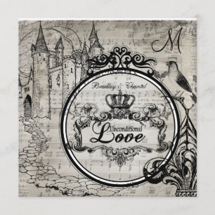 Hochzeits-Einladung 'Unconditional Love' mit Songs Einladung