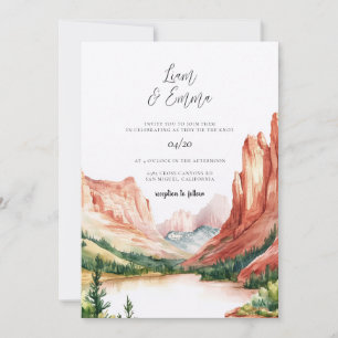 Hochzeits-Einladung Utah Aquarell  Einladung