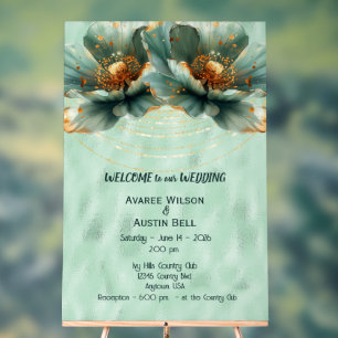Hochzeits-Einladung Willkommen Acryl-Schild Acrylschild