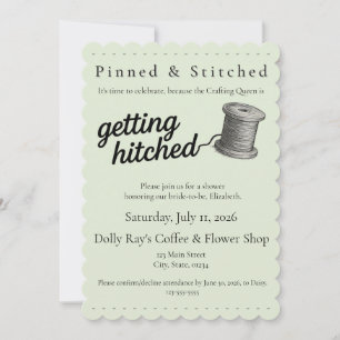Hochzeits-Einladung zum Nähen "Getting Hitched" Einladung