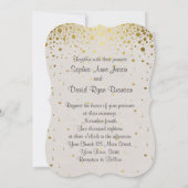 Hochzeits Einladungen | Gold Glam Konfetti RSVP (Rückseite)