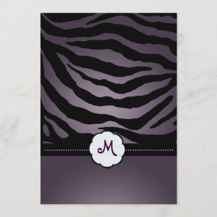 Hochzeits-Einladungen mit Monogramm/Zebrastreifen Einladung