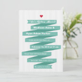 Hochzeits-Einladungs-moderne Band-Sammlung Einladung (Stehend Vorderseite)